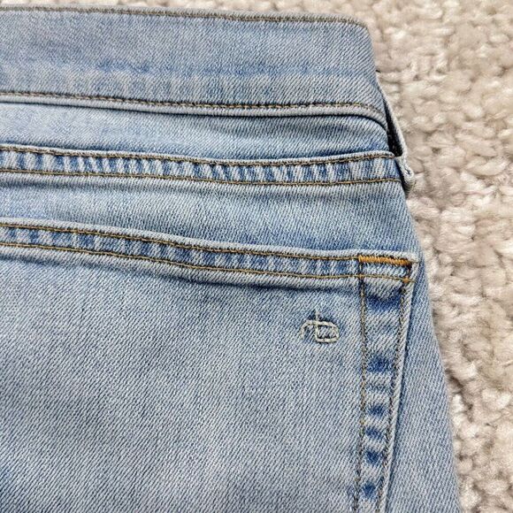 Rag & Bone Dre Capri Distressed Raw Hem Marina Wash - Picture 11 of 15